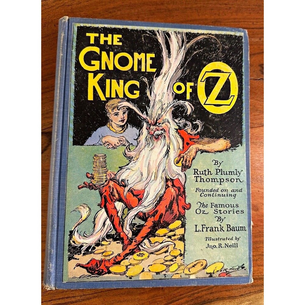 The Gnome King of Oz Ruth Plumly Thompson Vintage Reilly & Lee Black White Illus
